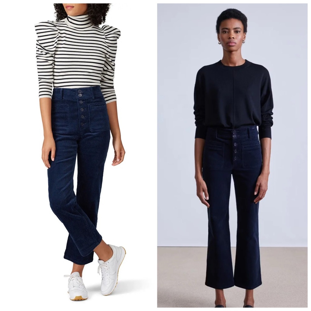 Apiece Apart Slim Marston Pant‎ Corduroy Blue Ankle Size 8
